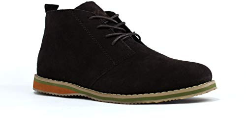 Mens Fashion Lace Up Suede Leather Desert Boots UK Size 6-11 (EU 44, Brown)