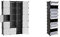 SONGMICS Schuhregal 10 Ebenen, DIY Schuhschrank mit Tür, Schuhablagen aus PP-Kunststoff, 48 x 36 x 173 cm, schwarz & Garderobe Kleiderschrank Mit 2 Kleiderstange, 143 x 36 x 178 cm, schwarz LPC30H