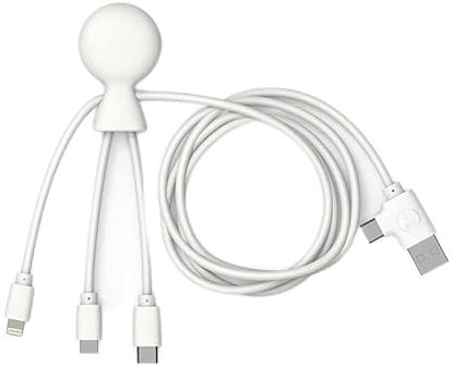Xoopar Multi USB Kabel Mr Bio Smart Länge 1m - NFC Funktion -4 in 1 - USB-C,USB,Micro USB,Lightning Kabel - Universelles USB Ladegerät für Smartphone iPhone Samsung Google Huawei Xiaomi LG Kindle
