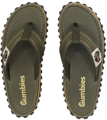 Gumbies Islander Unisex Flip Flops, with Supersoft Cotton Toe Post and Durable Recycled Rubber Sole - Comfort Guaranteed