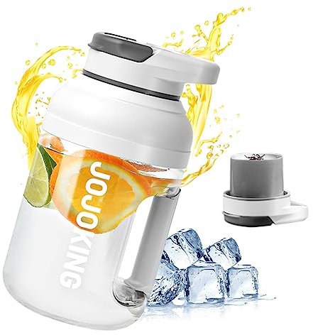 Tragbarer Persönlicher Mixer Smoothie Maker,CEIEVER Tragbarer Personal Size Mixer 1500ML Tragbarer Mixer für Smoothies und Shakes mit 10 Klingen Mini-Mixer für Outdoor-Heimsportreisen (Grau)