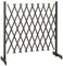 Schafzaun Gartenzaun Zum Stecken Weidezaun Beetzaun - Garten-Rankzaun Grau 180x100 cm Massivholz Tanne für Draußen Garten Terrasse Wohnung
