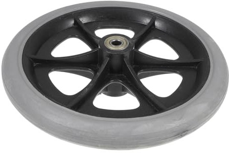 Veemoon 1Pièce Roue Avant Fauteuil avec Pneu Solide Accessoire pour Remplacement de Roues de Fauteuil et Facile à Installer