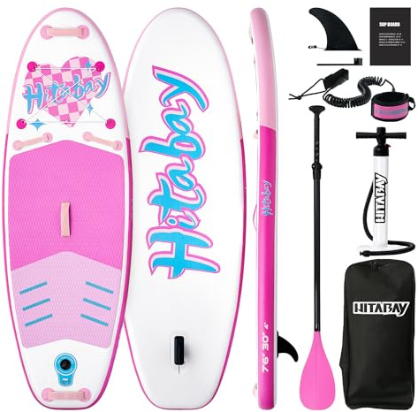 Kids Paddle Board with Inflatable SUP Accessories, Durable, Lightweight, Wide Stable Design, Non-Slip Comfort Deck, Child Stand Up Paddle Board for Kids & Youth