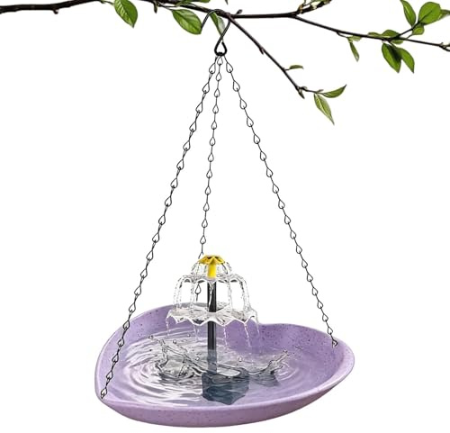 Bebedero para Aves | Bebedero solar con forma de corazón para mascotas | Bomba De Fuente Solar Para Baño De Aves - Para Gorrión, Periquito, Inseparable, Pinzón, Jardín, Estanques,