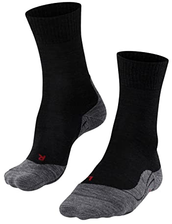 FALKE TK5 Wander M So lana filo funzionale sottili antivesciche 1 paio, Calzini da escursionismo Uomo, Nero Black-Mix 3010, 44-45