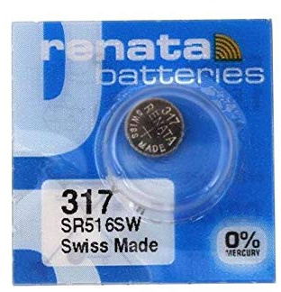 New 2PK RENATA MODEL 317 SILVER OXIDE 1.55V WATCH BATTERY SR516SW