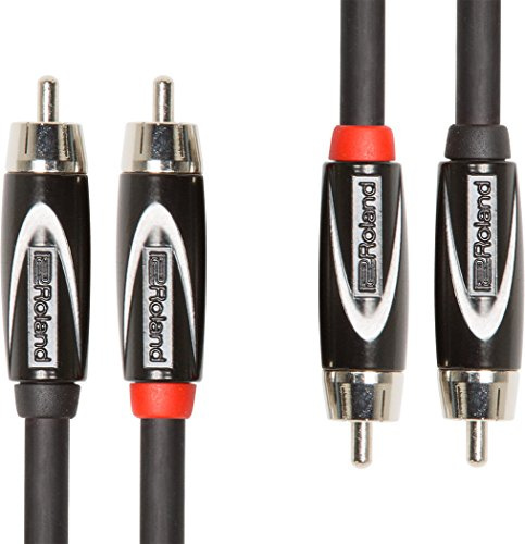 Doppio Cavo di Interconnessione Roland Black Series””Connettori Rca, 1 M/ 3 Ft. - Rcc-3-2R2R