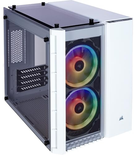 Corsair Crystal 280X Boîtier PC Micro ATX avec verre trempé LED RVB Blanc