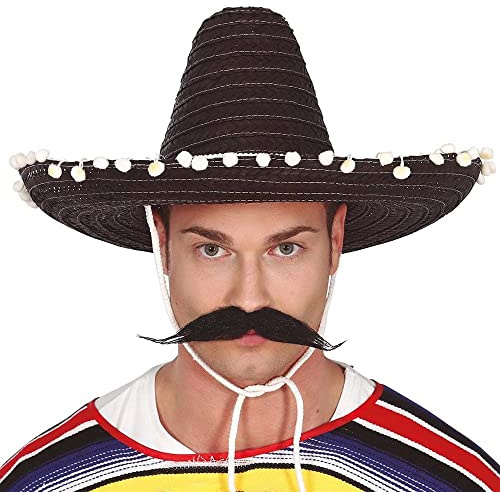 FIESTAS GUIRCA | Sombrero Mexicano de Paja (45 cm) - Accesorio de Fiesta para Celebraciones de Verano y Graduaciones - Ideal para Eventos Temáticos de México y Fiestas de Disfraces - Adulto Unisex