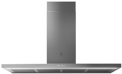 Elica Cappa aspirante sottile 120 120 cm in acciaio inox per ventilazione canalizzata/ricircolo