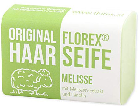 Florex Haar Seife Melisse mit Schafmilch erfrischt die Kopfhaut 100 g