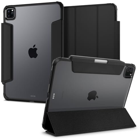 Spigen Ultra Hybrid Pro Hülle Kompatibel mit iPad Pro 11 4. 2022 | 3. 2021 | 2. 2020 | 1. 2018 Generation mit Apple Pencil (2. Gen) Halter - Schwarz