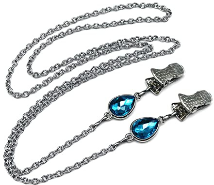 Mimimelon Glasses Chain Teardrop Eyeglasses Lanyard Stainless Steel Sunglasses Strap Clip