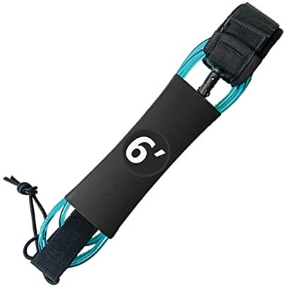 LOVIVER Surfboard Leash, Surf Leash Straight Board Leash, Leichtes Surf Foot Rope Outdoor Strap für Shortboard, Long Boards, Blau, 6 FUSS