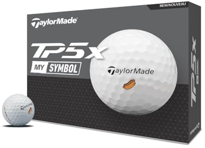 TaylorMade Golf 2024 Symbol TP5X Hotdog GOLFBALLS ONE Dozen