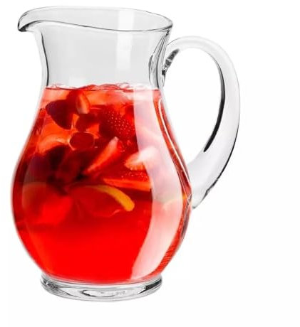 KROSNO Wasserkrug Elite | 1500 ML | Modern | Handgefertigt | Moderne | Crystalline Glas | Bleifreies Glas | Kratzfest | Perfekt für Zuhause und Restaurants | Handwäsche