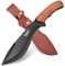 DRAGON RIOT Couteau de Survie, Couteau de Chasse Livré avec Fourreau, Full Tang D2 Acier Couteaux Pour Randonnée Camping, Hommes