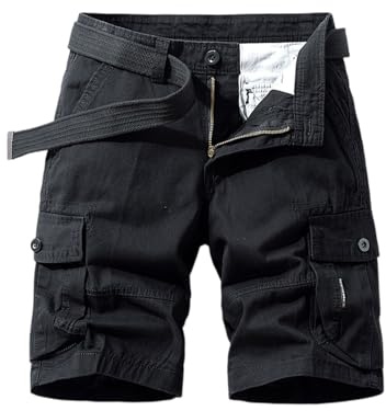Ropa Hombre L Pantalones Cortos Trabajo Lisas Negro Verano de Verano Vestir Bermudas Cargo Mis Pedidos Realizados Cremallera Bolsillos Cuerda Camuflaje Pantalon Corto Blanco Hombre Negro L