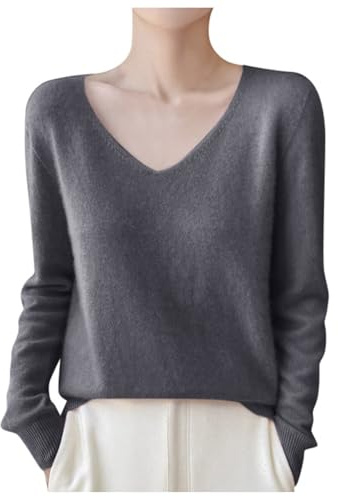 Damen Strickpullover Herbst Elegant Pullover V-Ausschnitt Casual Damenpullover Häkelpullover Langarm Fashion Striken Pulli Einfarbig Lässige Oberteile Kuschelpullover Winterpullover Schwarz 3xl 4xl Xl
