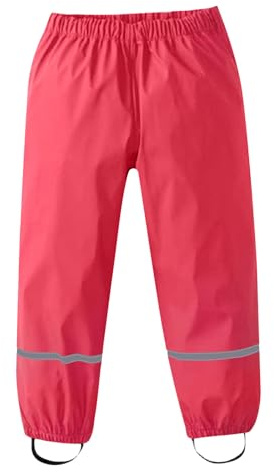 QIUhhpuy Pantalon de Pluie Garcon et Fille Pantalon Boue de Pluie Imperméable Coupe-Vent Léger Enfants Salopette Garçon sans Doublure Surpantalon Réfléchissant Enfant pour Road Running Randonnée