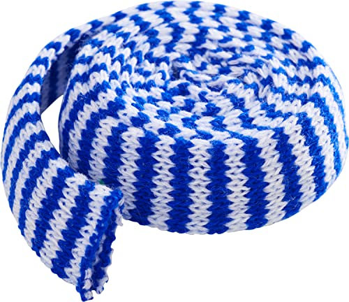 Strickschlauch, zweifarbig, 22 Nadeln/Ø 3 cm, 100 cm Blau/Weiß