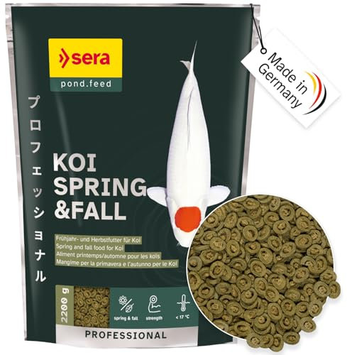 sera Koi Futter Professional Spring & Fall | Koifutter 2200 g | leicht verdaulich unter 17°C | stärkt Immunsystem | Co-Extrusion Verfahren | Krankheitsvorbeugung | optimale Winter-Vorbereitung