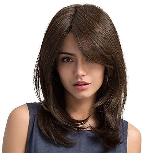 Mufly, parrucca da donna lunga sintetica, realistica, ideale per cosplay, resistente al calore, applicabile senza colla