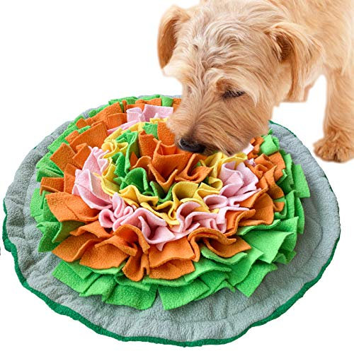 Schnüffelteppich Hunde, Interaktive Futterpuzzle-Decke, Nosework-Fütterungsschüssel Schnüffelkissen für Katzenwelpen Kleine Mittlere Haustiere