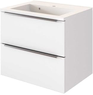 Hansen Waschbeckenunterschrank, 60 x 39 cm, mit 2 Schubladen, Weiß