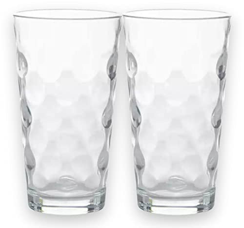 Caribou Living Bubble Dot Quirky Highball-Gläser, 16 x 8,5 cm, Fassungsvermögen 500 ml, 2 Stück