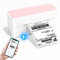 Phomemo 241BT Bluetooth Etikettendrucker, DHL Thermodrucker 4x6 Ettikettendrucķer, Bluetooth Etikettiergerät Label Printer für Barcode, Amazon, Etsy, Shopify, Royal Mail, DHL, FedEx, UPS - Rosa