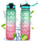 Botella de Agua con Pajita y Marcador de Tiempo, 1L Botella de Agua Deportiva, Sin BPA & Prueba de Fugas, Perfecto para Fitness, Ciclismo, Senderismo y Vida Familiar