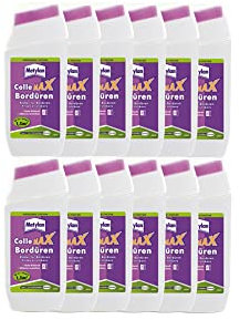 Metylan Bordüren Klebstoff, Tapetenkleber für Bordüren aus Papier, Gewebe, Metall, Vinyl, starker Kleber für sicheres Haften, leicht verarbeitbarer Klebstoff 12x250g