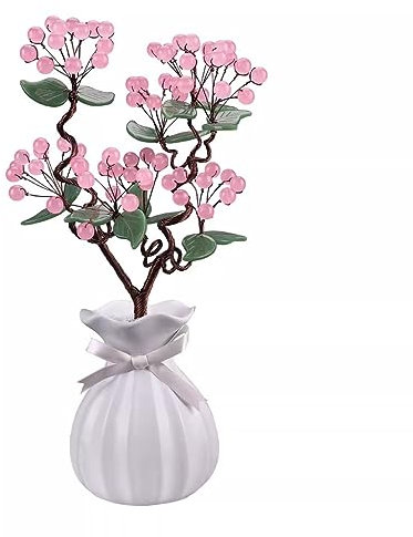 Pequeño árbol Bonsái Artificial Adorno de Jade, Nueva decoración China for el hogar, inauguración de la casa, Nuevo Regalo for el hogar, Sala de Estar, Dormitorio, Estante Bogu for Vino Decoración de
