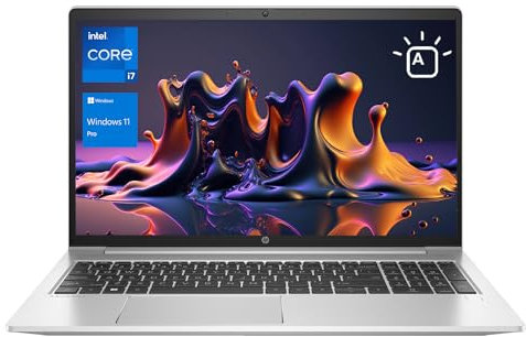 HP ProBook 450 G10 Business Laptop, Display FHD da 15,6, Intel Core i7-1355U, 32 GB RAM, SSD da 1 TB, webcam, tastiera retroilluminata, lettore di impronte digitali, RJ-45, Wi-Fi 6, Windows 11 Pro