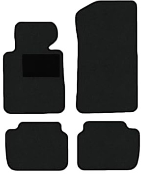 Fußmatten passend für BMW 3er Typ E46 (Baujahr 1998-2007), Hit schwarz | 4-TLG | Umrandung schwarz