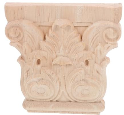 Cabilock Columna Romana Tallada Madera Maciza Aplique Decorativo De Madera Ménsula Para Muebles Moldura De Esquina Para Decoración Vintage Para Salas De Estar