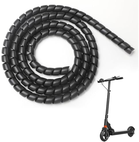 Gaine Spirale Flexible Cable Electrique, Noir, Protection de Câble en Spirale pour Trottinette, pour Xiaomi M365/Pro, 120cm