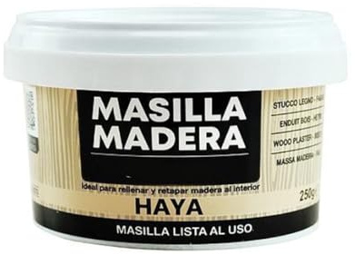 YIJIA | Masilla para Madera – Ideal para rellenar y reparar madera al interior, Masilla lista al uso 250 gramos - Secado Rápido, Alta Adherencia y Fácil Aplicación -Color Haya