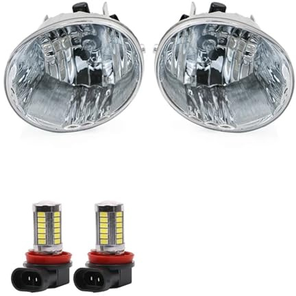 Xxiucj Conjunto faros antiniebla 81211-42050 8122142050 Para Toyota Para RAV4 Para Avalon 4 Runner Para LEXS ES330 Conjunto Faros Antiniebla(Pair With LED L10)