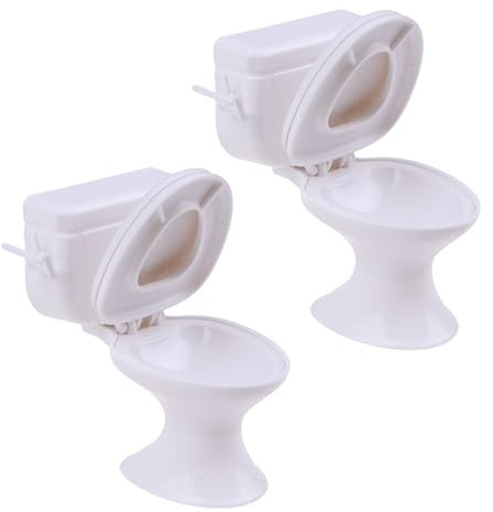 UBSIUH 2 Mini Toilet Models, Cute House Bathroom Furnishings, Cute House Decoration Supplies