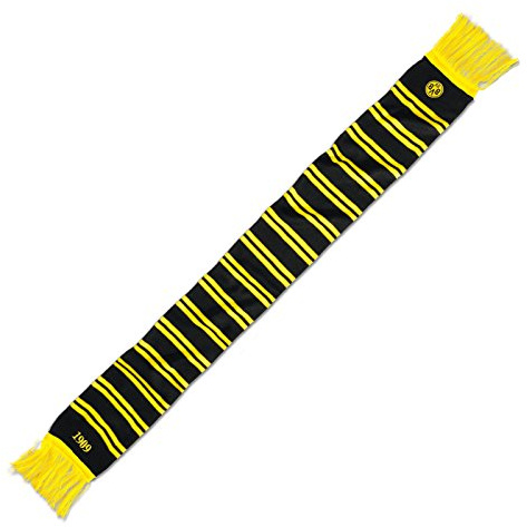 BVB herr halsduk med ringränder, svart/gul, one size, 2466645