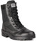 Savage Island Leather Side Zip & Lace Up Army Tactical Combat Boots Black for Work, Security, Motorcycle, Cadet