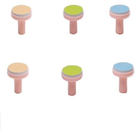 Replacement Pads for Electric Baby Nail Trimmer - Jaybva 6PCS Grinding Heads Polish Disc for Standard Nail File Clippers and Cutter Kit Pink