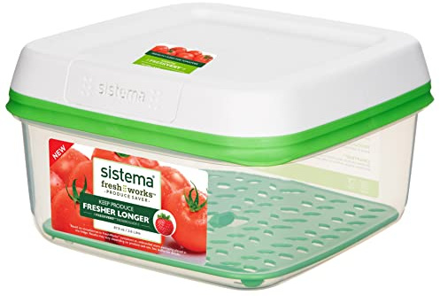 Sistema FreshWorks Frischhaltedose | 2,6 l | Luftdichte Box zur Lebensmittelaufbewahrung im Kühlschrank, mit Deckel | Hält Ihre Lebensmittel länger frisch | BPA-freier Kunststoff | 1 Stück
