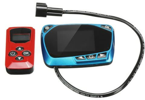 Riscaldatore diesel ad aria da 12 V/24 V, pannello interruttore di parcheggio, telecomando LCD blu con telecomando rosso