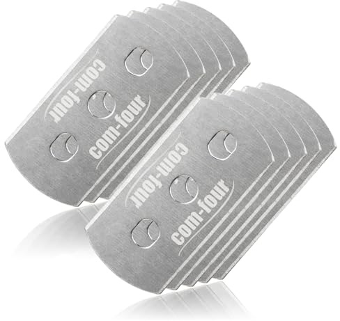 COM-FOUR® 10x Lames de rechange pour le nettoyage des grattoirs - accessoires pour le nettoyage des ustensiles (10 pièces de lames de rechange)