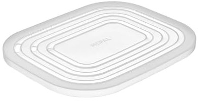 Mepal - Cirqula Couvercle pour Micro-ondes Rectangulaire - Couvercle Résistant à la Chaleur - Pour le Récipient des Aliments Cirqula - Couvercle Transparent - Résistant au Micro-ondes & Lave-vaisselle