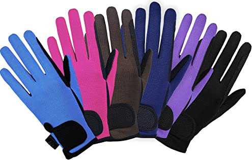 AFE Guanti per bambini per ragazze e ragazzi, unisex, guanti da equitazione, guanti per attività all'aperto, sportivi, guanti da ciclismo per bambini (rosa, M)